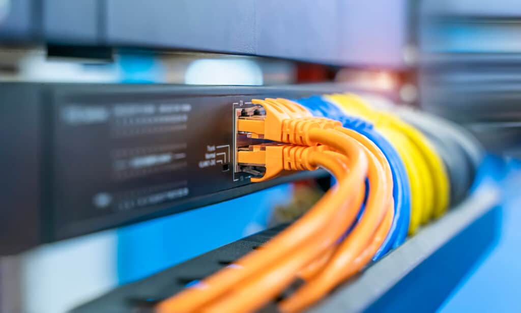Cleanly Installed Networking Cables